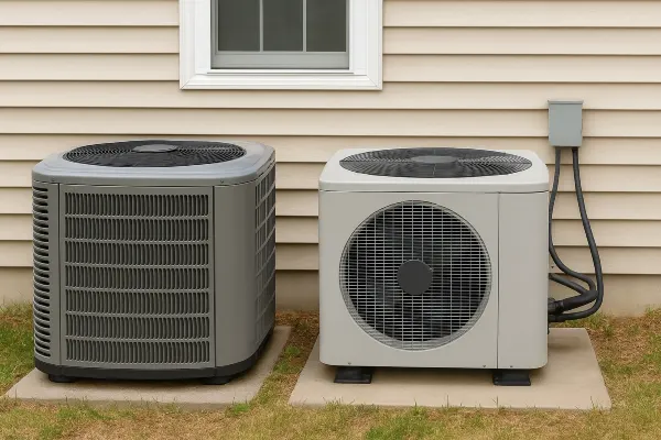 2 AC units outside the house on a concrete slabs next to each other from Air Conditioning Repair West Lake in West Lake Hills, TX - 24 Hour Air Conditioning Repair 2 AC units outside the house on a concrete slabs next to each other from Air Conditioning Repair West Lake in West Lake Hills, TX - 24 Hour Air Conditioning Repair