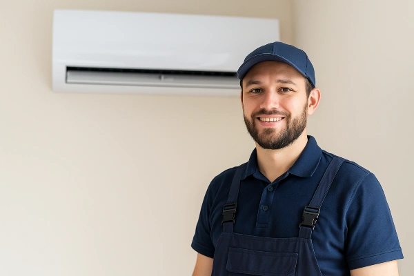 an air conditioning technician smiling at the camera from Air Conditioning Repair West Lake in West Lake Hills, TX - Residential Air Conditioning Repair